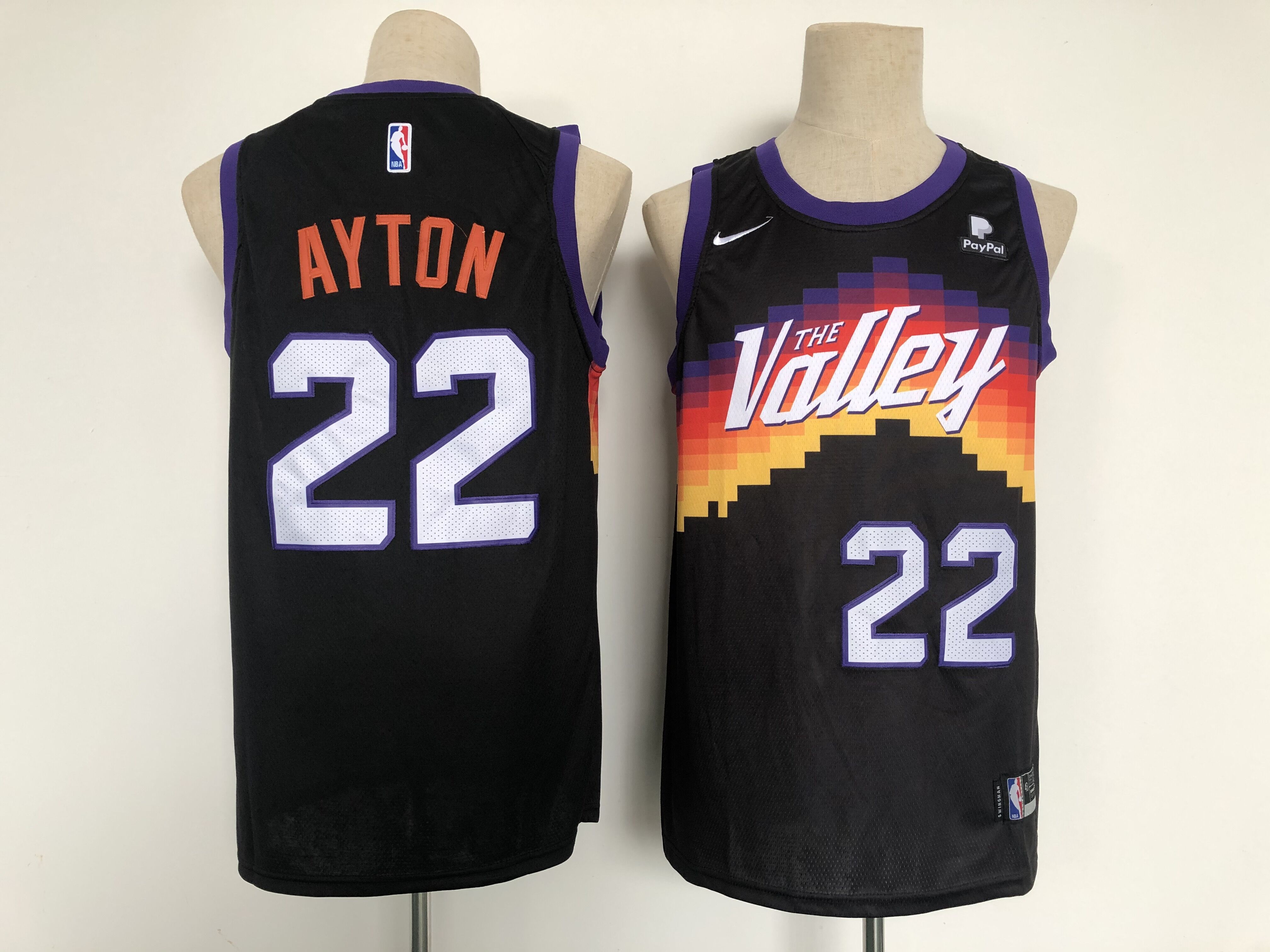 Men Phoenix Suns 22 Ayton Black City Edition Nike 2021 NBA Jersey